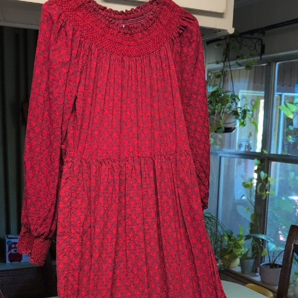 Universal Thread Red Ruffled Smocked Sundress - Picture 4 of 12